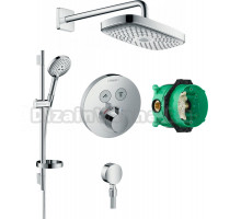 Душевой комплект Hansgrohe Raindance Select E 300 (2 jet) 27385000 + 26630000 + 27506000 + 15743000