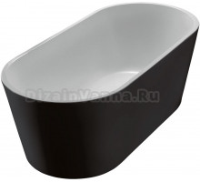 Акриловая ванна BelBagno BB71-1800-NERO-W0 180x80 белый глянец/чёрная матовая