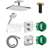 Душевой комплект Hansgrohe Rainmaker Select 460 (2 jet) 24004400 + 26530400 + 28272000 + 26456400 + 15777000 + 15706000