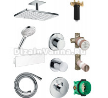 Душевой комплект Hansgrohe Rainmaker Select 460 (2 jet) 24004400 + 26530400 + 28272000 + 26456400 + 15932000 + 15972000 + 157560