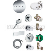 Душевой комплект Hansgrohe Raindance Rainmaker 600 (3 jet) 26117000 + 26530000 + 28272000 + 26456000 + 15932000 + 15972000 + 157560