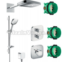 Душевой комплект Hansgrohe Raindance Select E 300 (3 jet) 26468000 + 27856000 + 26457000 + 15777000 + 15706000