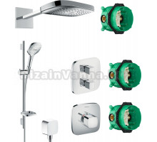 Душевой комплект Hansgrohe Raindance Select E 300 (3 jet) 26468000 + 26620000 + 26457000 + 15777000 + 15706000