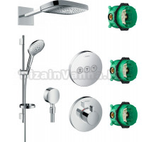 Душевой комплект Hansgrohe Raindance Select E 300 (3 jet) 26468000 + 27802000 + 27506000 + 15741000 + 15745000