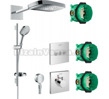 Душевой комплект Hansgrohe Raindance Select E 300 (3 jet) 26468000 + 26630000 + 27506000 + 15760000 + 15764000