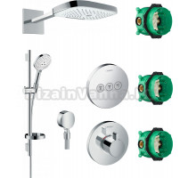 Душевой комплект Hansgrohe Raindance Select E 300 (3 jet) 26468400 + 26630400 + 27506000 + 15741000 + 15745000