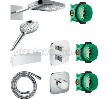 Душевой комплект Hansgrohe Raindance Select E 300 (3 jet) 26468000 + 26530000 + 28272000 + 26456000 + 15777000 + 15706000