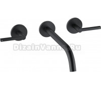 Смеситель для раковины Kludi Nova Fonte 201463915 черный, С ВНУТРЕННЕЙ ЧАСТЬЮ