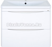 Тумба с раковиной Misty Атлантик 80 подвесная, белая