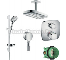 Душевой комплект Hansgrohe Raindance Select E 300 27384000+26630000+27506000+15708000+1800180