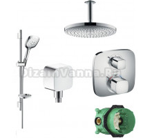 Душевой комплект Hansgrohe Raindance Select E 300 27337000+27856000+26457000+15708000+1800180