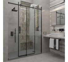 Душевая дверь в нишу Veconi Vianno VN-74B 130 см, профиль черный