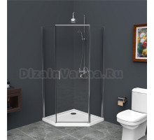 Душевой уголок BelBagno Uno 195 P 1 90 C Cr стекло прозрачное