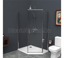 Душевой уголок BelBagno Uno 195 PH 1 100/80 C Cr стекло прозрачное