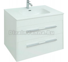 Тумба с раковиной Aquanet Августа 80 белый глянец