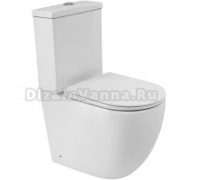Унитаз-компакт BelBagno Amanda BB051CPR крышка BB902SC, безободковый, с микролифтом