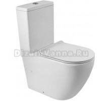 Унитаз-компакт BelBagno Sfera-r BB2141CPR крышка BB901SC, безободковый, с микролифтом