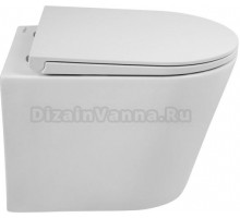 Унитаз подвесной BelBagno Flay-r BB053CHR крышка BB902SC, безободковый, с микролифтом