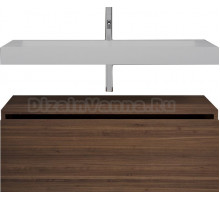 Тумба с раковиной Armadi Art Flat 100 подвесная, dark oak