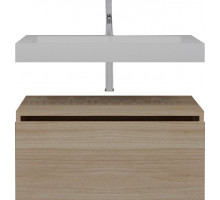 Тумба с раковиной Armadi Art Flat 80 подвесная, light oak