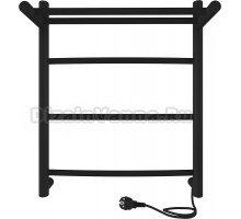 Полотенцесушитель электрический Indigo Arc LCAE50-40BRPR с полкой, черный муар