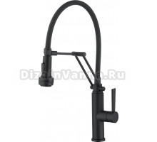 Смеситель для кухни Domaci Равенна ECB 7012 черный, с гибким изливом