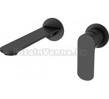 Смеситель для раковины STWORKI by Agger Ноттвиль NO-03b С ВНУТРЕННЕЙ ЧАСТЬЮ, черный