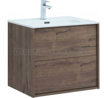 Тумба с раковиной Aquanet Lino 60 дуб веллингтон, Flat 60