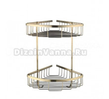 Полка Rose RW12Q угловая, двойная, бронза