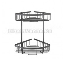 Полка Rose RW12H угловая, двойная, черная