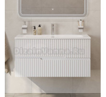 Тумба под раковину без столешницы Cezares Duet 100 подвесная, bianco opaco