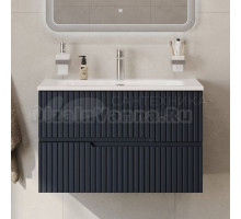 Тумба под раковину без столешницы Cezares Duet 80 подвесная, grafito