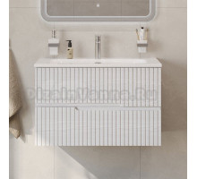 Тумба под раковину без столешницы Cezares Duet 80 подвесная, ясень белый софт