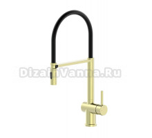 Смеситель для кухни Wonzon & Woghand WW-88438003-BG с гибким изливом, брашированное золото