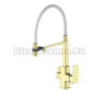 Смеситель для кухни Wonzon & Woghand WW-88458012-BG（MW) с гибким изливом, брашированное золото