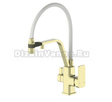 Смеситель для кухни Wonzon & Woghand WW-88458013-BG(MW) с гибким изливом, брашированное золото