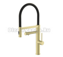Смеситель для кухни Wonzon & Woghand WW-88458007-BG с гибким изливом, брашированное золото