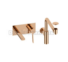 Комплект для раковины Wellsee ONCE! and forever 201000499 С ВНУТРЕННЕЙ ЧАСТЬЮ, сифоном и донным клапаном, розовое золото