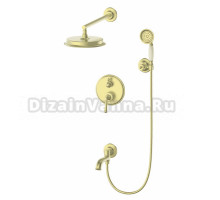 Душевой комплект Wonzon & Woghand WW-88939008-BG С ВНУТРЕННЕЙ ЧАСТЬЮ, брашированное золото