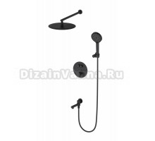 Душевой комплект Wonzon & Woghand WW-88929010-MB С ВНУТРЕННЕЙ ЧАСТЬЮ, матовый черный