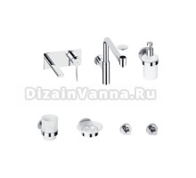 Комплект для раковины Wellsee ONCE! and forever 201000556 С ВНУТРЕННЕЙ ЧАСТЬЮ, с сифоном, донным клапаном и аксессуарами для ванной, хром