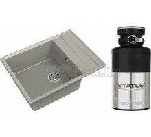 Комплект Мойка GranFest Level GF-LV-660L топаз + Измельчитель Status ECO 75