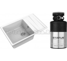 Комплект Мойка GranFest Level GF-LV-760L иней + Измельчитель Status ECO 75
