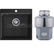 Комплект Мойка GranFest Level LV-510 графит + Измельчитель Status Premium 300