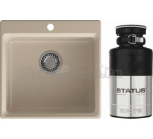 Комплект Мойка GranFest Level LV-510 кашемир + Измельчитель Status ECO 75