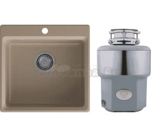 Комплект Мойка GranFest Level LV-510 песочная + Измельчитель Status Premium 300