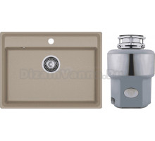 Комплект Мойка GranFest Level LV-660 песочная + Измельчитель Status Premium 300