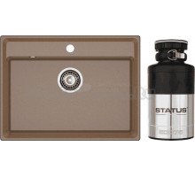 Комплект Мойка GranFest Level LV-660 терракот + Измельчитель Status ECO 75