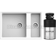 Комплект Мойка GranFest Level LV-760 K иней + Измельчитель Status ECO 75