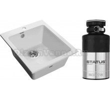Комплект Мойка GranFest Practik GF P-505 иней + Измельчитель Status ECO 75